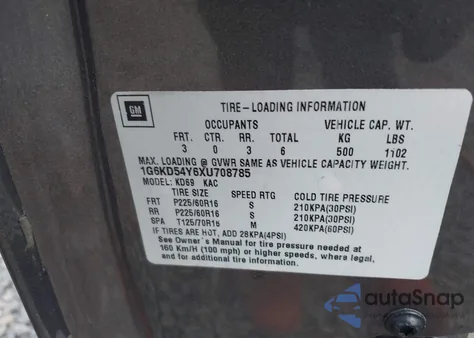 1999 Cadillac Deville Standard z USA, uszkodzony, nr VIN 1G6KD54Y6XU708785